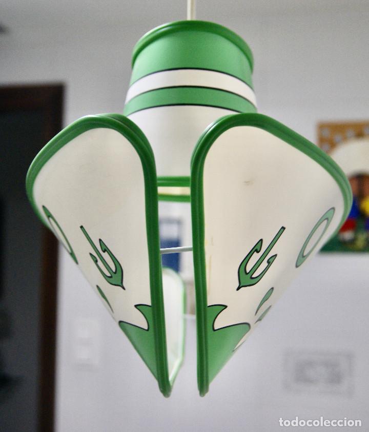 Vintage: lampara de techo barco en blanco y verde - Foto 16