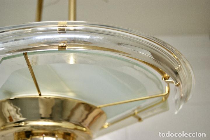 Vintage: lampara de techo dorada y cristal - Foto 12