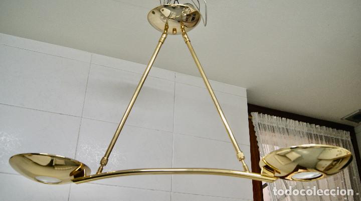 Vintage: lampara de techo dorado y cristal - Foto 1