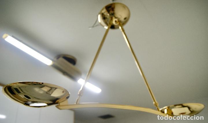 Vintage: lampara de techo dorado y cristal - Foto 6