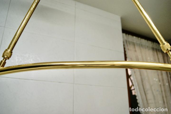 Vintage: lampara de techo dorado y cristal - Foto 9