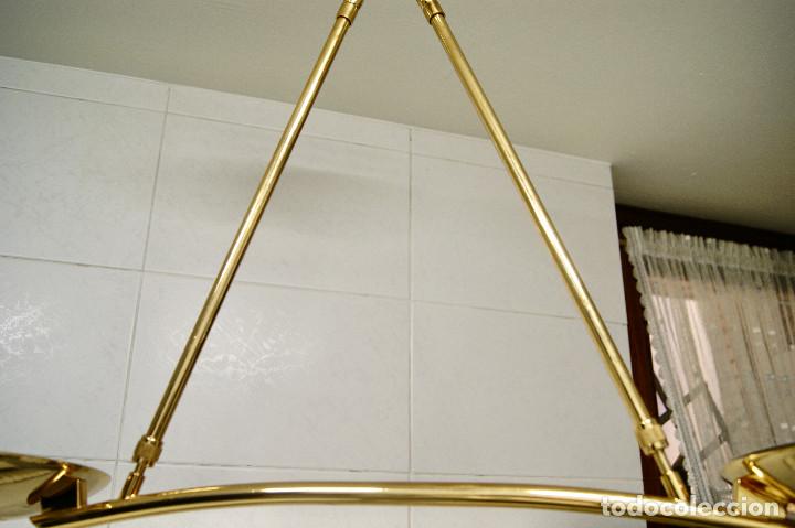 Vintage: lampara de techo dorado y cristal - Foto 11