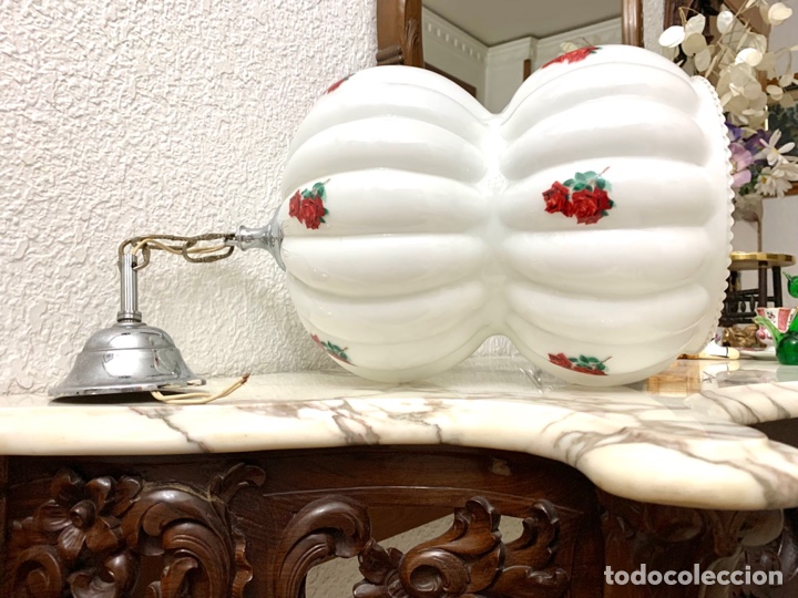 Vintage: GRAN L&Aacute;MPARA VINTAGE DE OPALINA - Foto 3