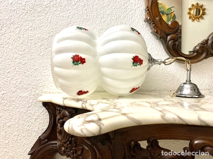 Vintage: GRAN L&Aacute;MPARA VINTAGE DE OPALINA - Foto 1