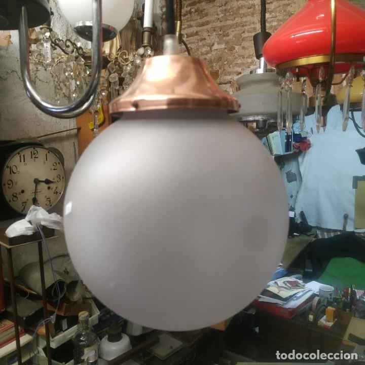 Vintage: Lampara de techo con cristal opaco - Foto 1
