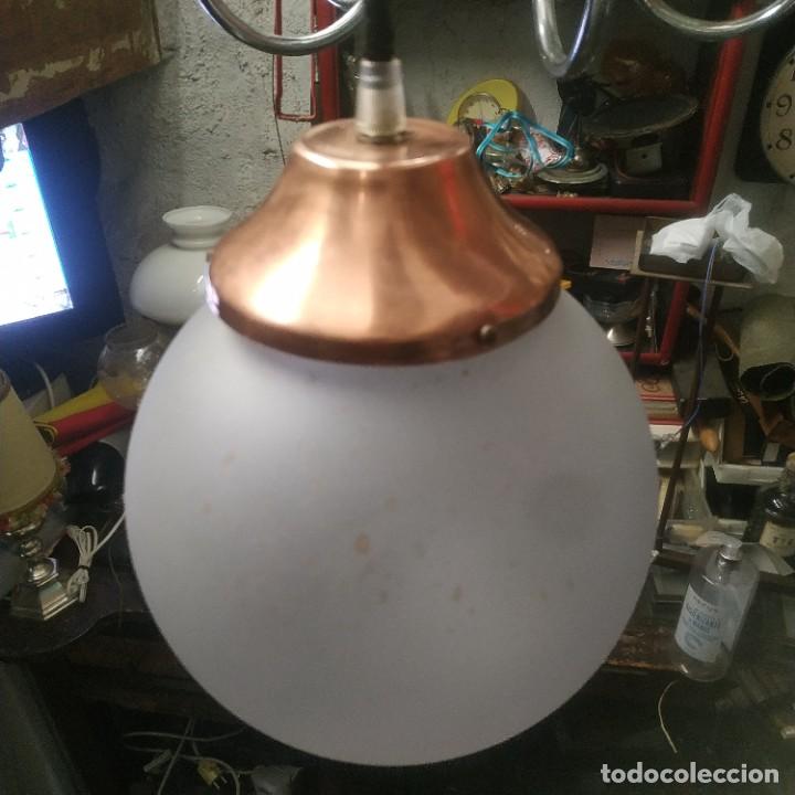Vintage: Lampara de techo con cristal opaco - Foto 3