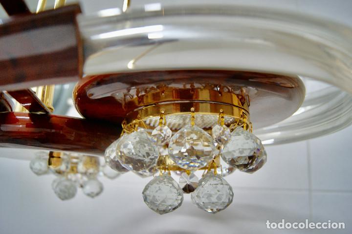 Vintage: lampara de techo ra&iacute;z, dorada, cristal - Foto 10