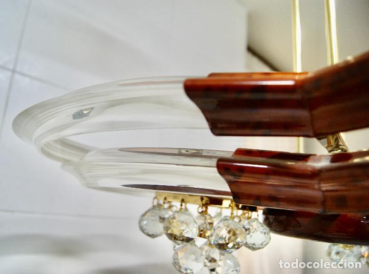 Vintage: lampara de techo ra&iacute;z, dorada, cristal - Foto 12