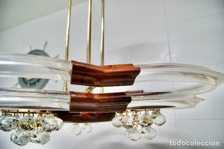 Vintage: lampara de techo ra&iacute;z, dorada, cristal - Foto 14