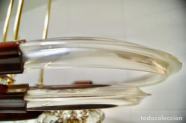 Vintage: lampara de techo ra&iacute;z, dorada, cristal - Foto 16