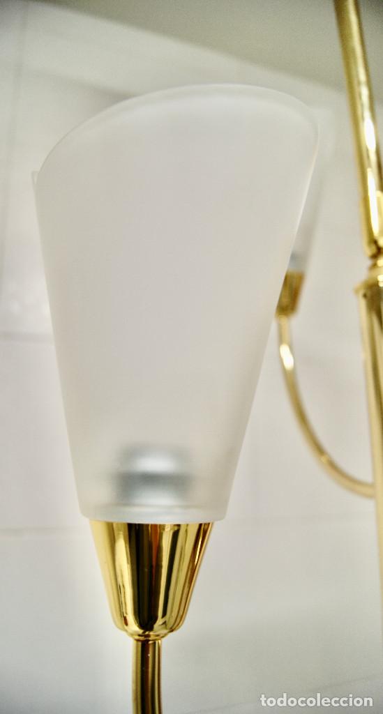 Vintage: lampara de techo, dorado y cristal - Foto 8
