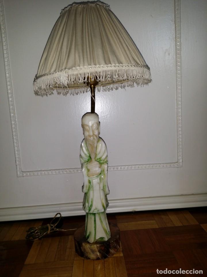 Vintage: LAMPARA DE ALABASTRO - Foto 8
