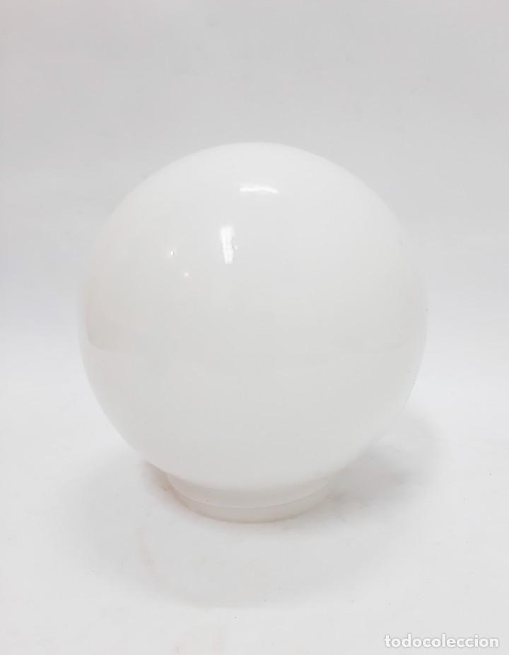 Vintage: Pantalla Globo Cristal Retro Blanco - Foto 1