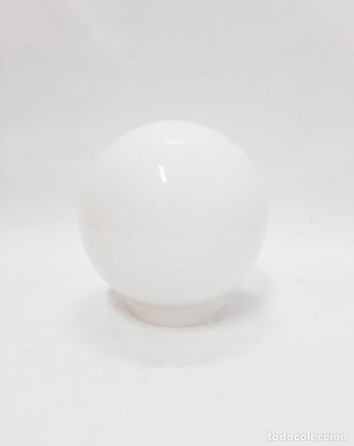 Vintage: Pantalla Globo Cristal Retro Blanco - Foto 2