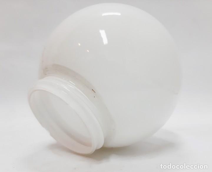 Vintage: Pantalla Globo Cristal Retro Blanco - Foto 3