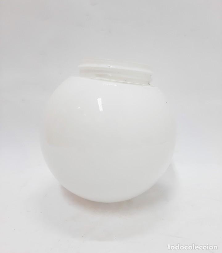 Vintage: Pantalla Globo Cristal Retro Blanco - Foto 5