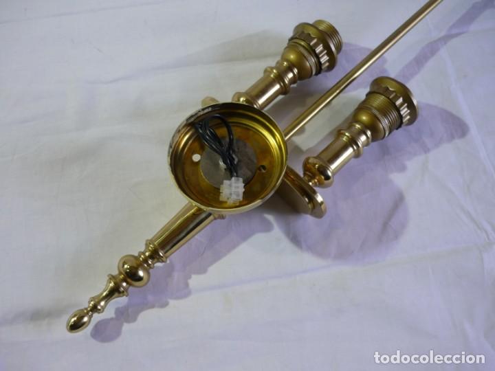 Vintage: Aplique de pared en bronce para dos bombillas - Foto 7
