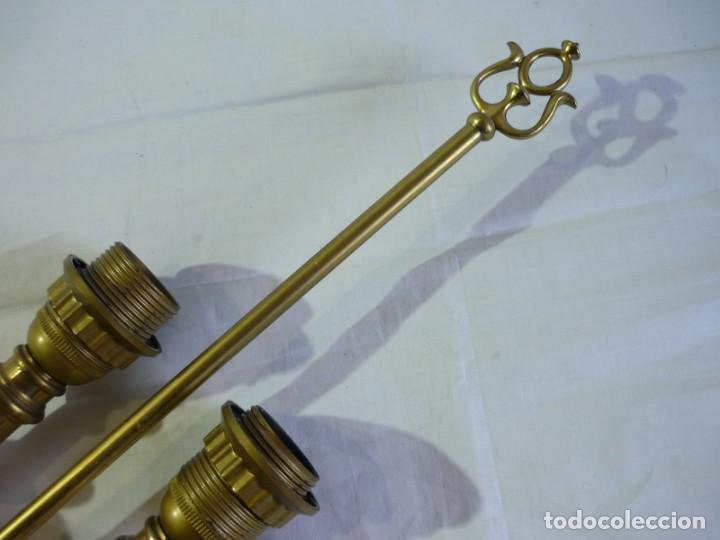 Vintage: Aplique de pared en bronce para dos bombillas - Foto 10