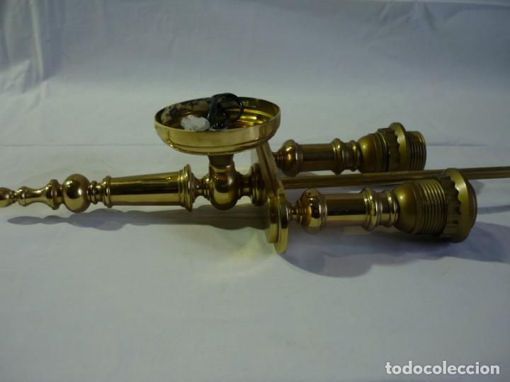 Vintage: Aplique de pared en bronce para dos bombillas - Foto 11