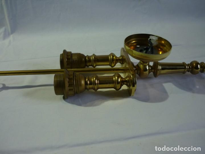 Vintage: Aplique de pared en bronce para dos bombillas - Foto 12