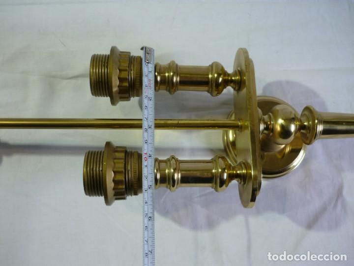 Vintage: Aplique de pared en bronce para dos bombillas - Foto 15