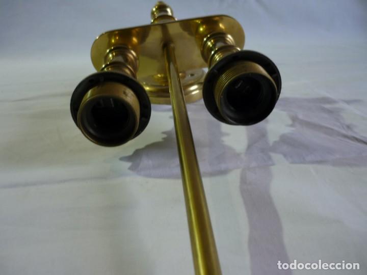 Vintage: Aplique de pared en bronce para dos bombillas - Foto 16