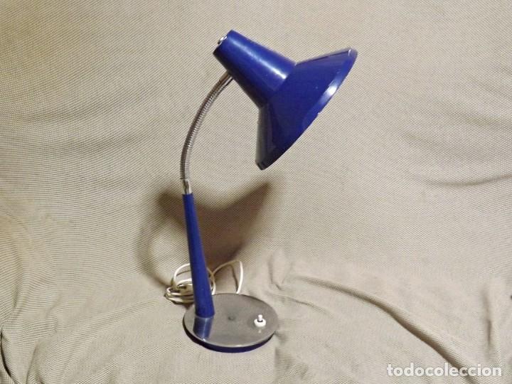 Vintage: LAMPARA FLEXO DE MESA COLOR AZUL - Foto 1