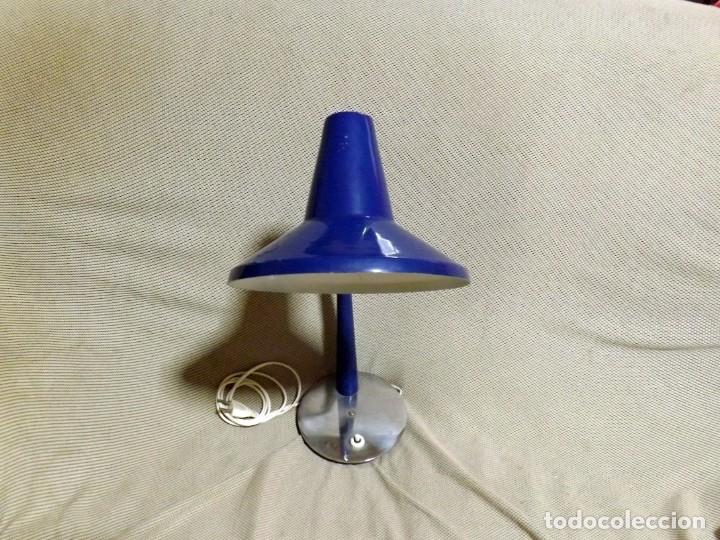 Vintage: LAMPARA FLEXO DE MESA COLOR AZUL - Foto 2