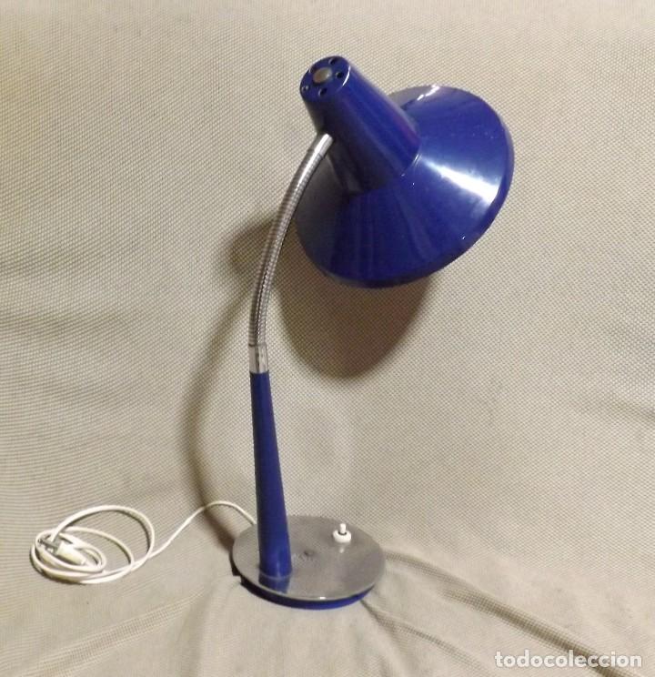 Vintage: LAMPARA FLEXO DE MESA COLOR AZUL - Foto 3