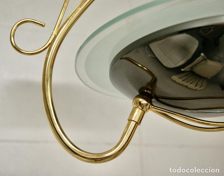 Vintage: lampara de techo oro, grafitoy cristal - Foto 7