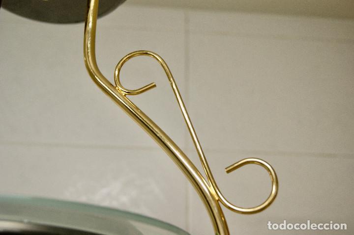 Vintage: lampara de techo oro, grafitoy cristal - Foto 13