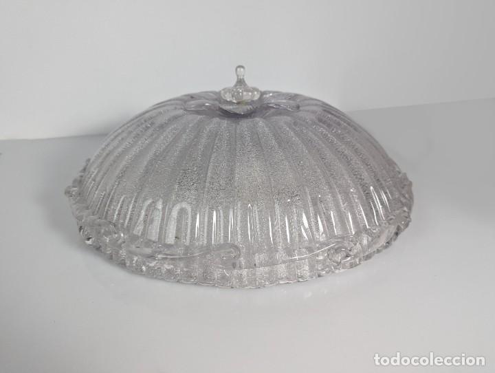 Vintage: L&aacute;mpara de techo en cristal de Murano texturizado - Foto 1