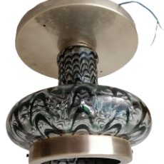 Vintage: GRAN LAMPARA DE TECHO SETA MURANO MAZZEGA VINTAGE ESPACE AGE MID-CENTURY. Lote 341079293
