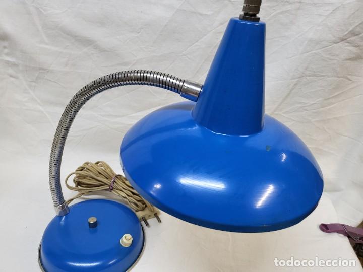 Vintage: LAMPARA DE MESA VINTAGE AZUL - Foto 4