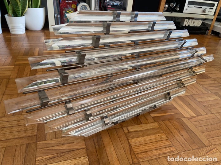 Vintage: Espectacular lampara de techo de cristal - Foto 4
