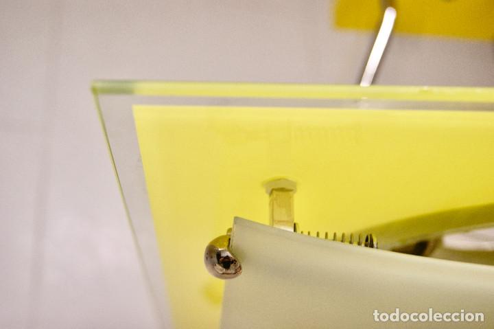 Vintage: lampara de techo amarillo, cromo, blanco y cristal - Foto 7