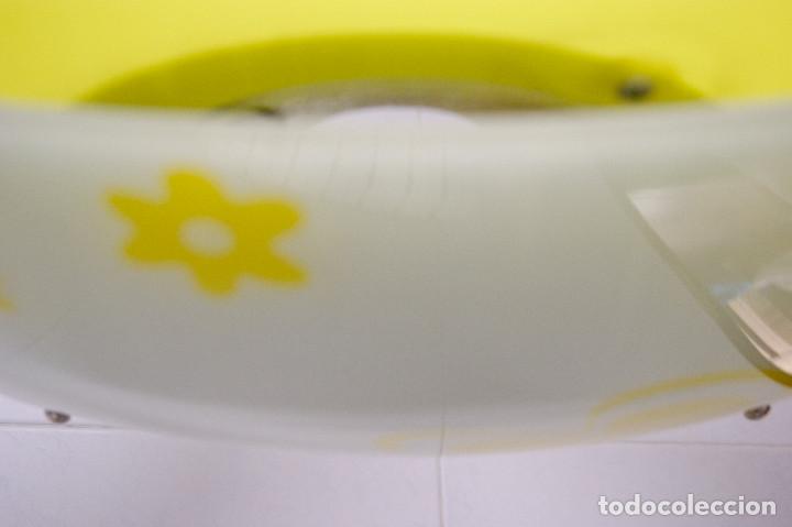 Vintage: lampara de techo amarillo, cromo, blanco y cristal - Foto 11