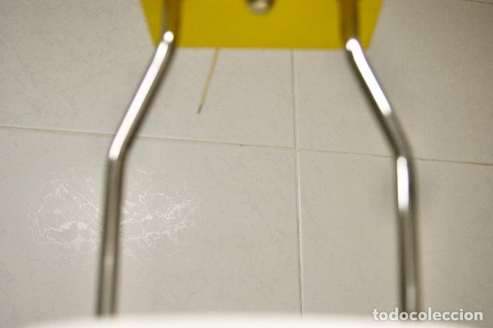 Vintage: lampara de techo amarillo, cromo, blanco y cristal - Foto 15