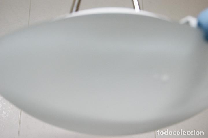 Vintage: lampara de techo azul, cromo y blanco - Foto 10