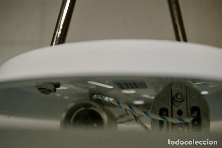 Vintage: lampara de techo azul, cromo y blanco - Foto 11