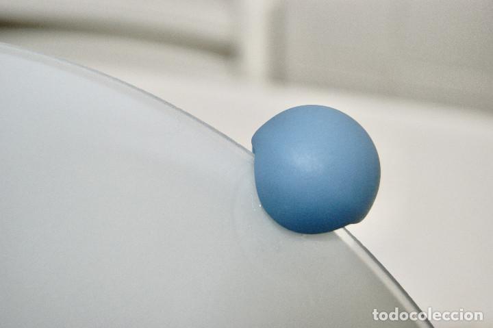 Vintage: aplique/plaf&oacute;n azul y cristal - Foto 7