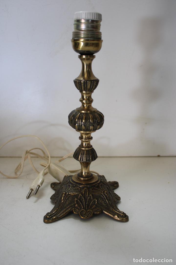 Vintage: lampara sobremesa de bronce-calamina - Foto 2