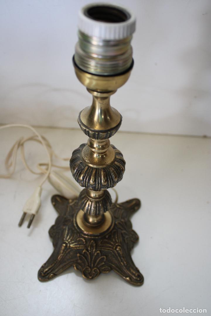 Vintage: lampara sobremesa de bronce-calamina - Foto 3