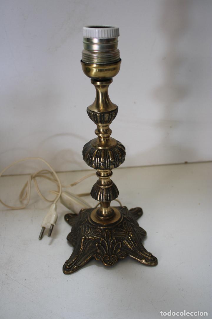 Vintage: lampara sobremesa de bronce-calamina - Foto 1