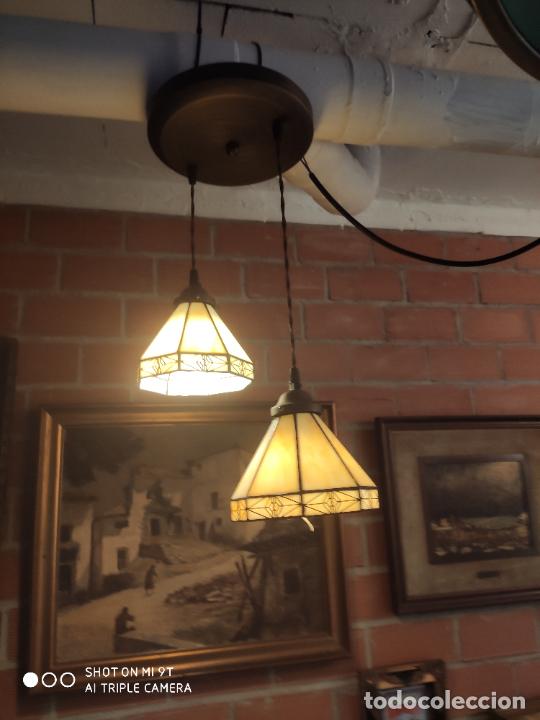 Vintage: lampara techo colgante plafon pasta,plastico duro o metacrilato