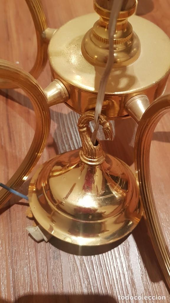 Vintage: L&aacute;mpara de techo dorada, cinco brazos - Foto 9