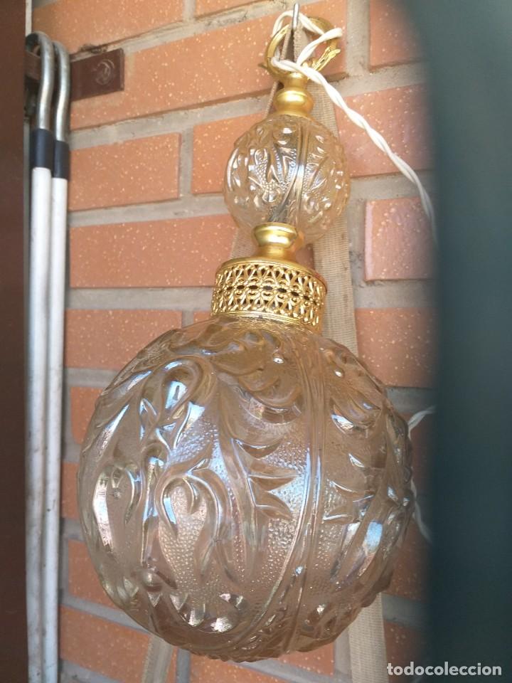 Vintage: antiguo lampara cristal tallado - Foto 4