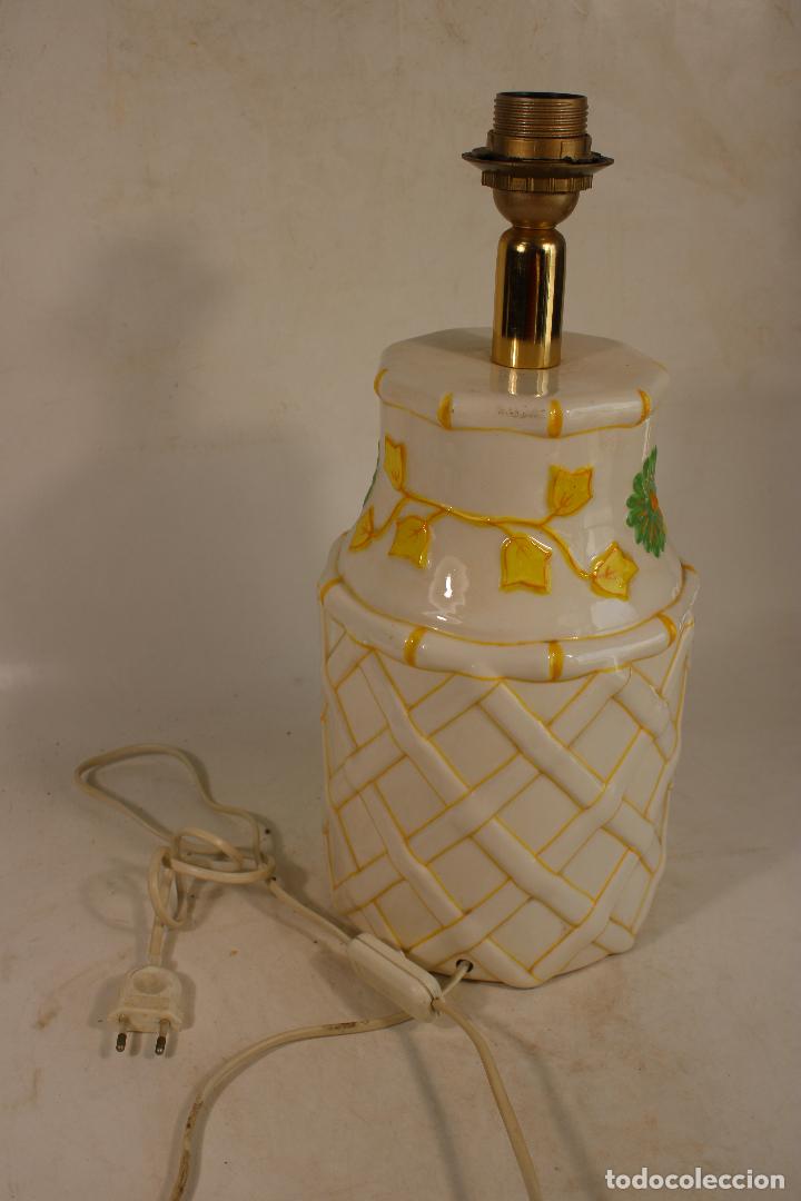 Vintage: lampara de sobremesa de porcelana - Foto 3