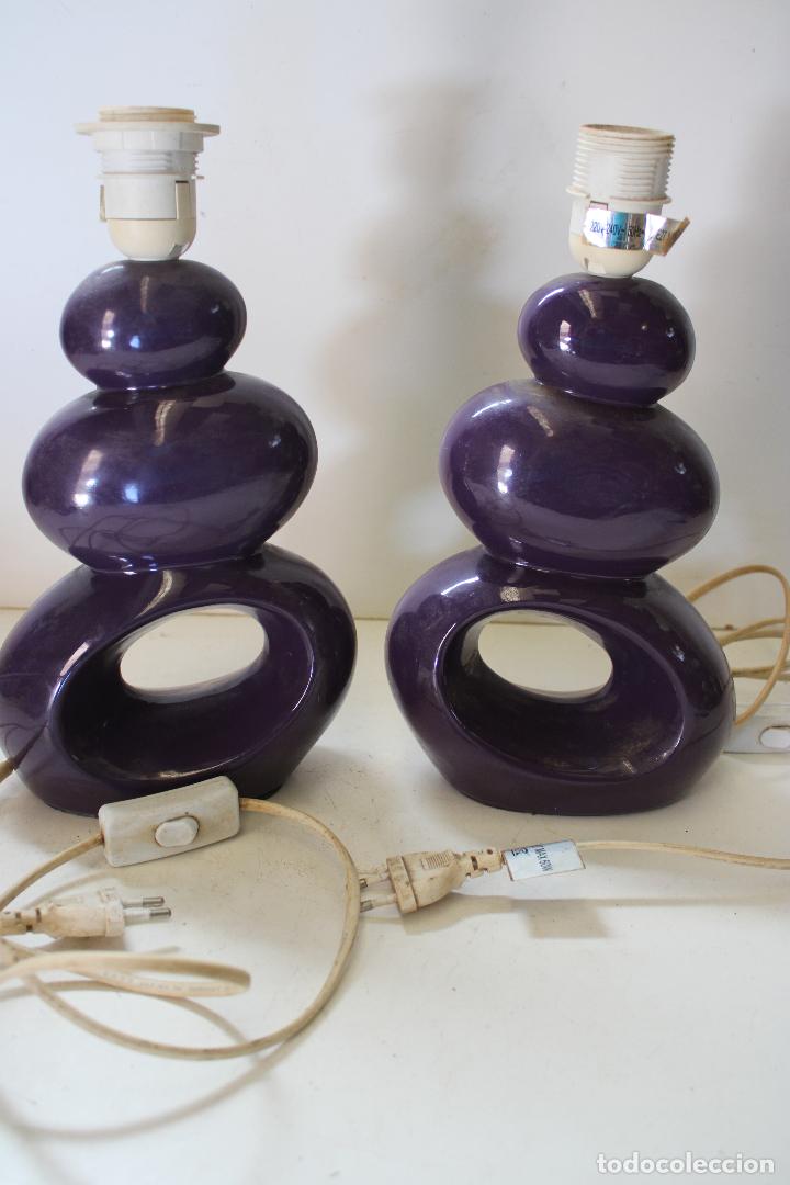 Vintage: pareja de lamparas de ceramica - Foto 2