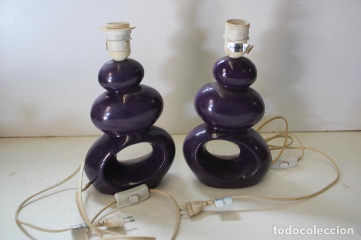 Vintage: pareja de lamparas de ceramica - Foto 3
